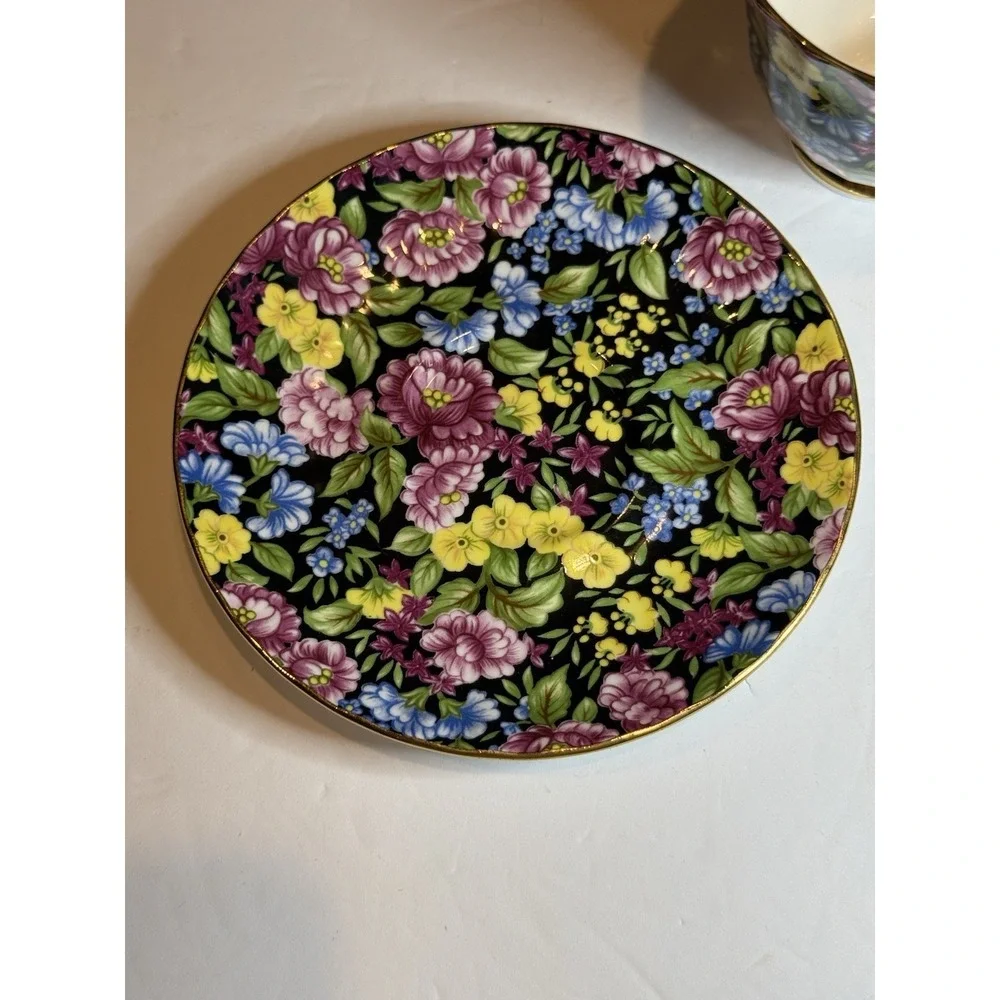 Bethany Fine Bone China Floral Chintz Tea Cup & Saucer Staffordshire England